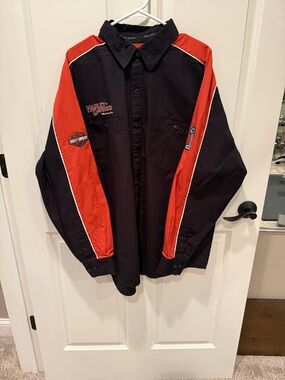 Vintage Harley Davidson size xl Black 100% cotton classic button down